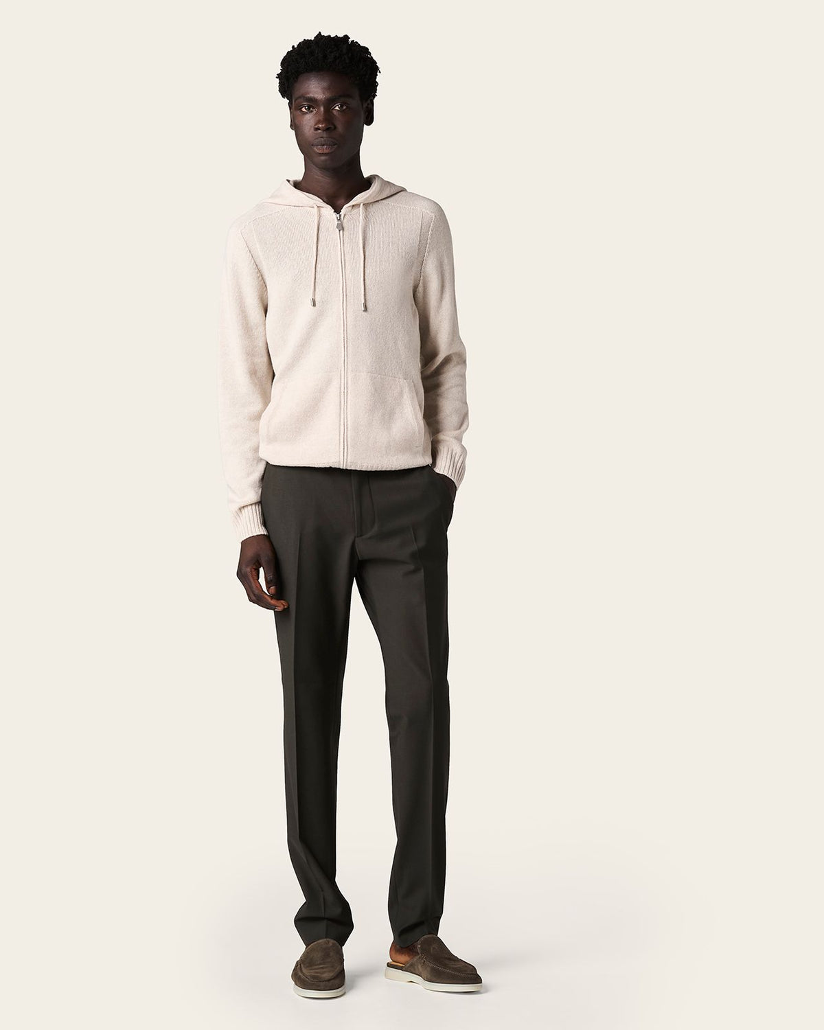 Montaro Knitted Jacket Pebble Grey