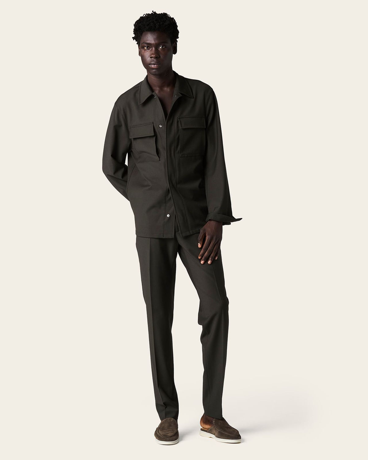 Naro Overshirt Olive Green