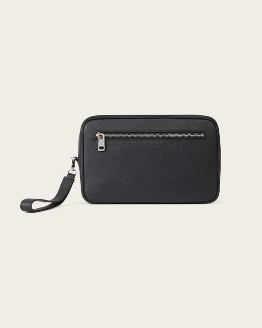 Core Leather Pouch Midnight Black