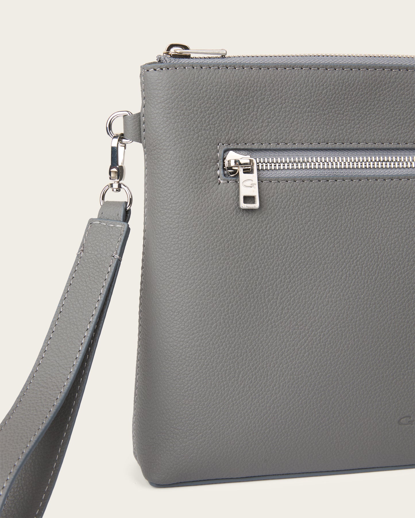 Sable Leather Pouch Ash Grey