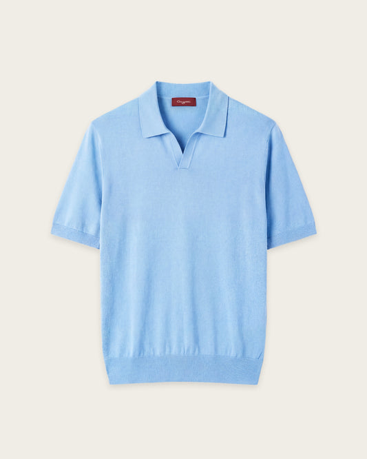 Seamless Polo Shirt Cloud Blue