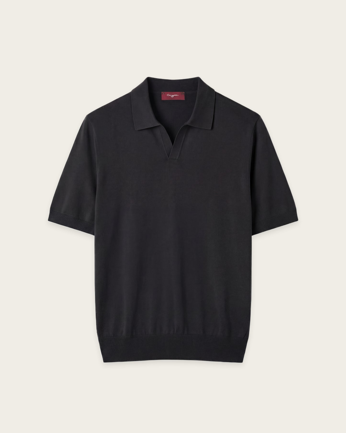 Seamless Polo Shirt Midnight Black