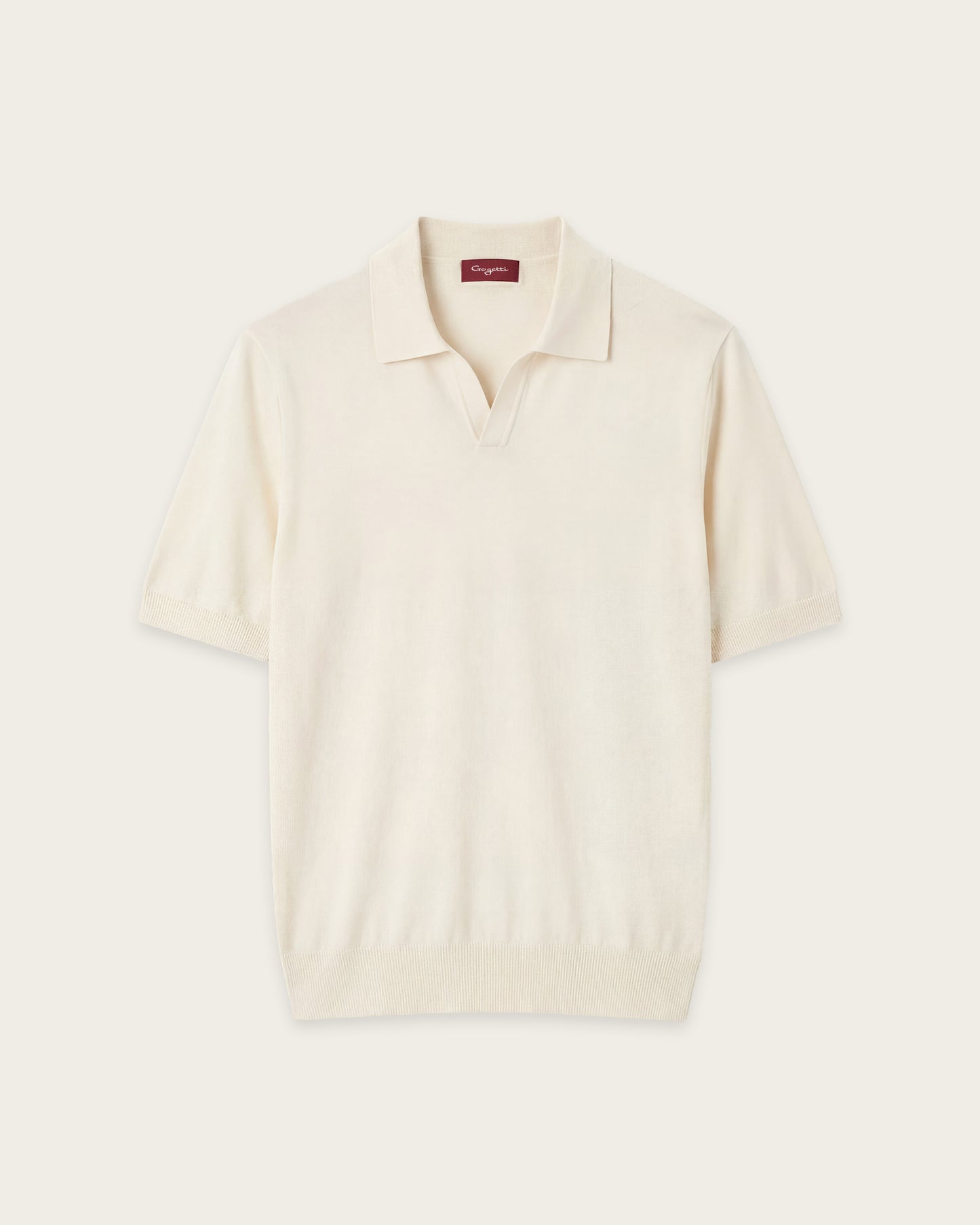 Seamless Polo Shirt Vanilla Beige