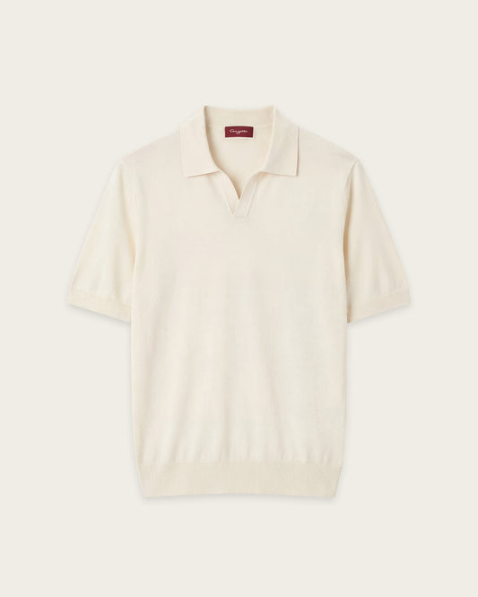 Seamless Polo Shirt Vanilla Beige