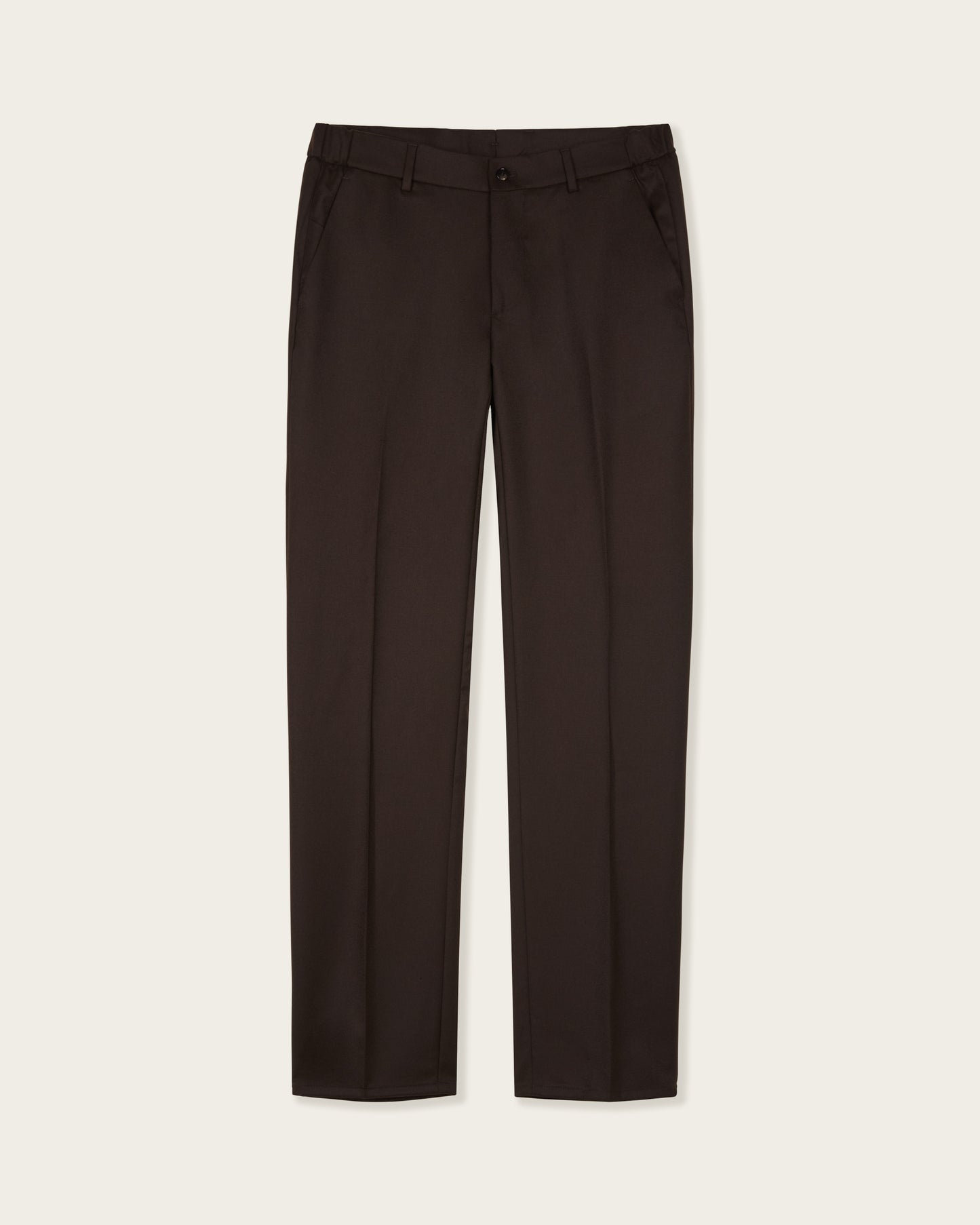 Straight Tailored Trousers Brown