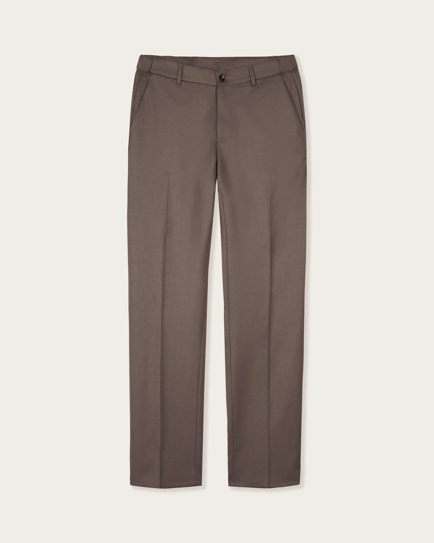 Straight Tailored Trousers Greige