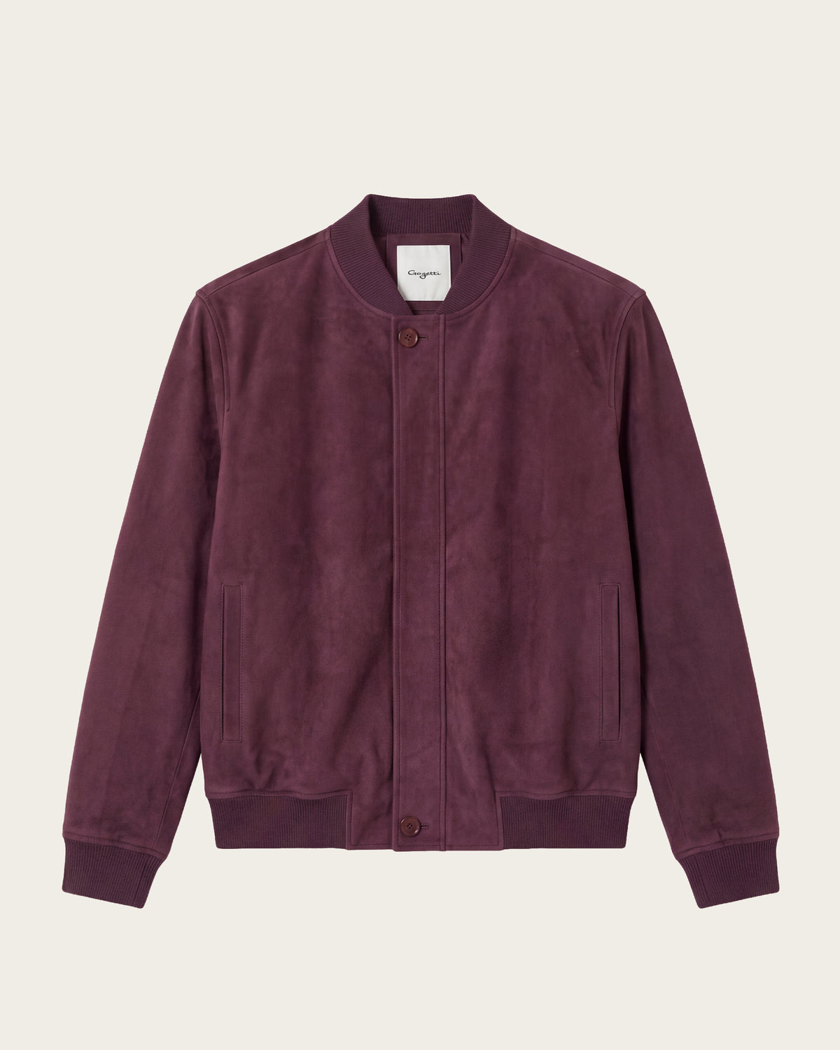 Neri Suede bomber Jacket Wine Red
