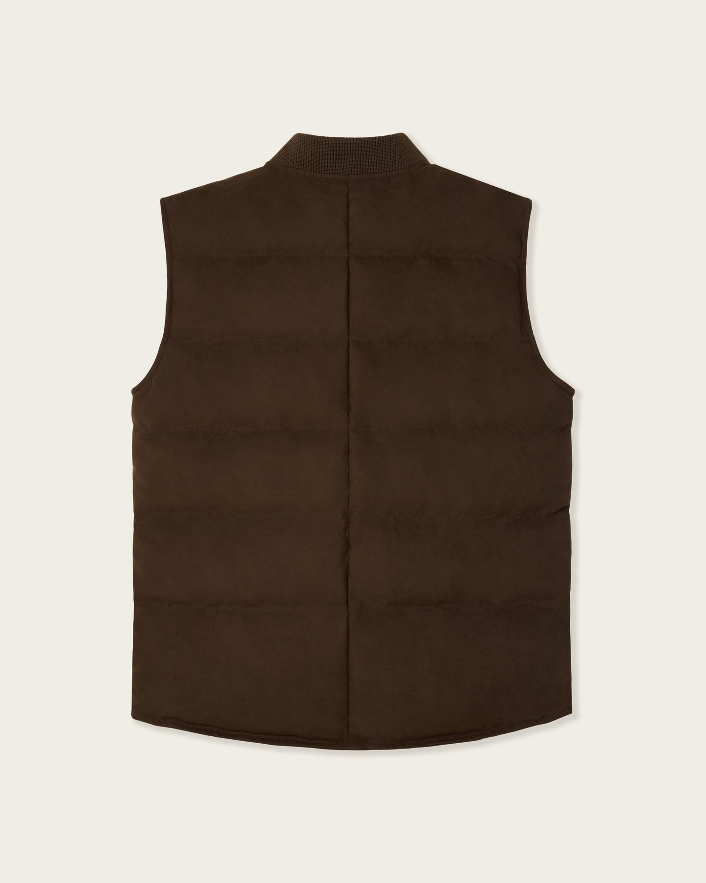 Suede Buttoned Vest Espresso Brown