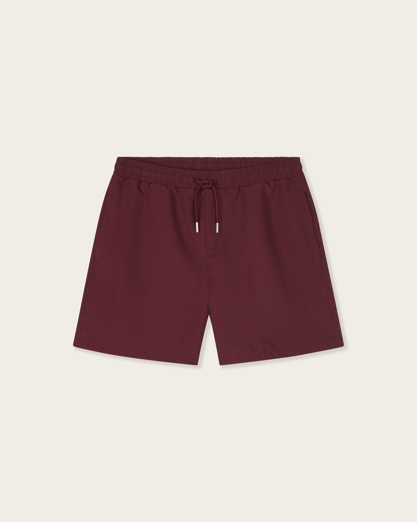 Zip Swim Shorts in Wine Red