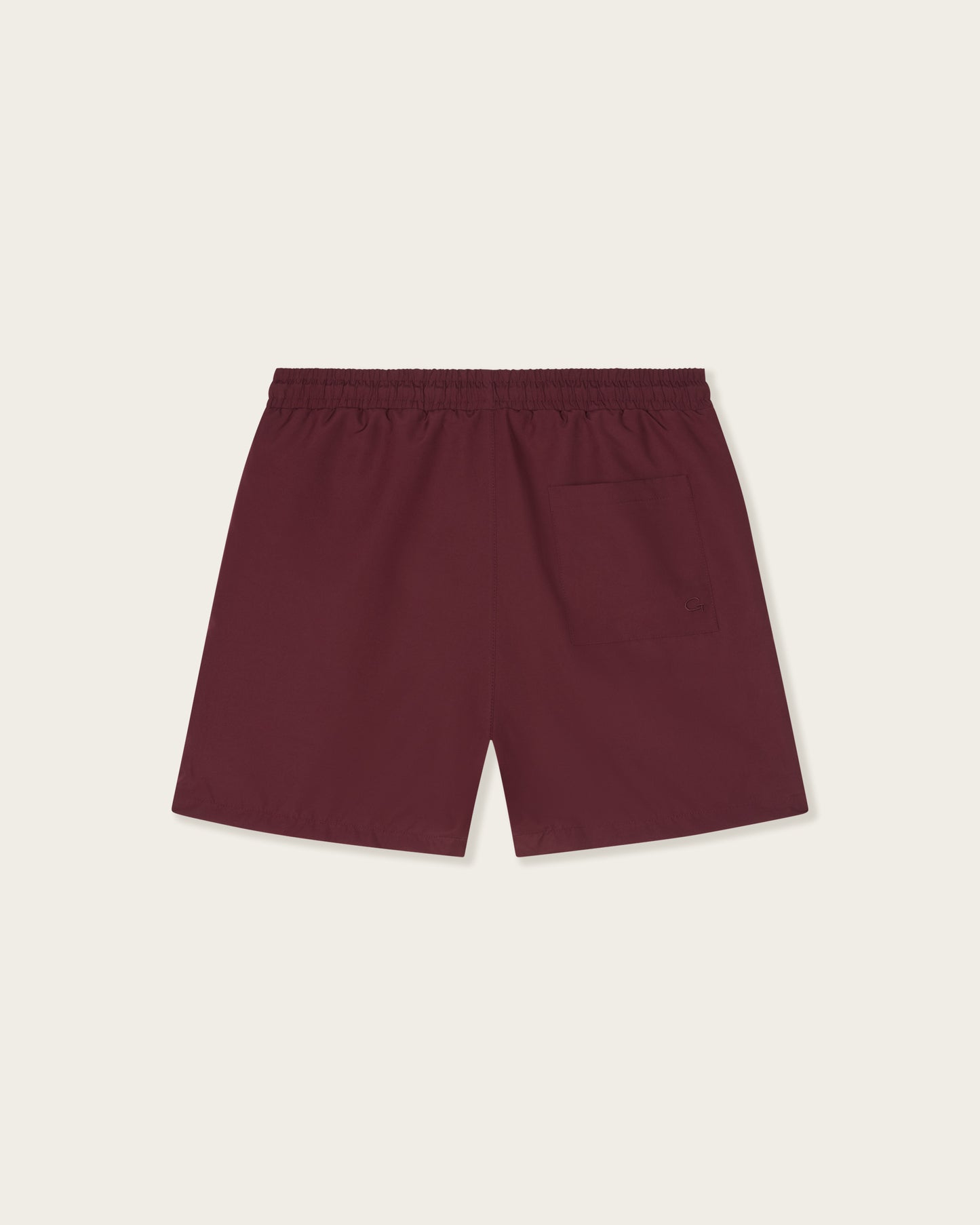 Zip Swim Shorts in Wine Red