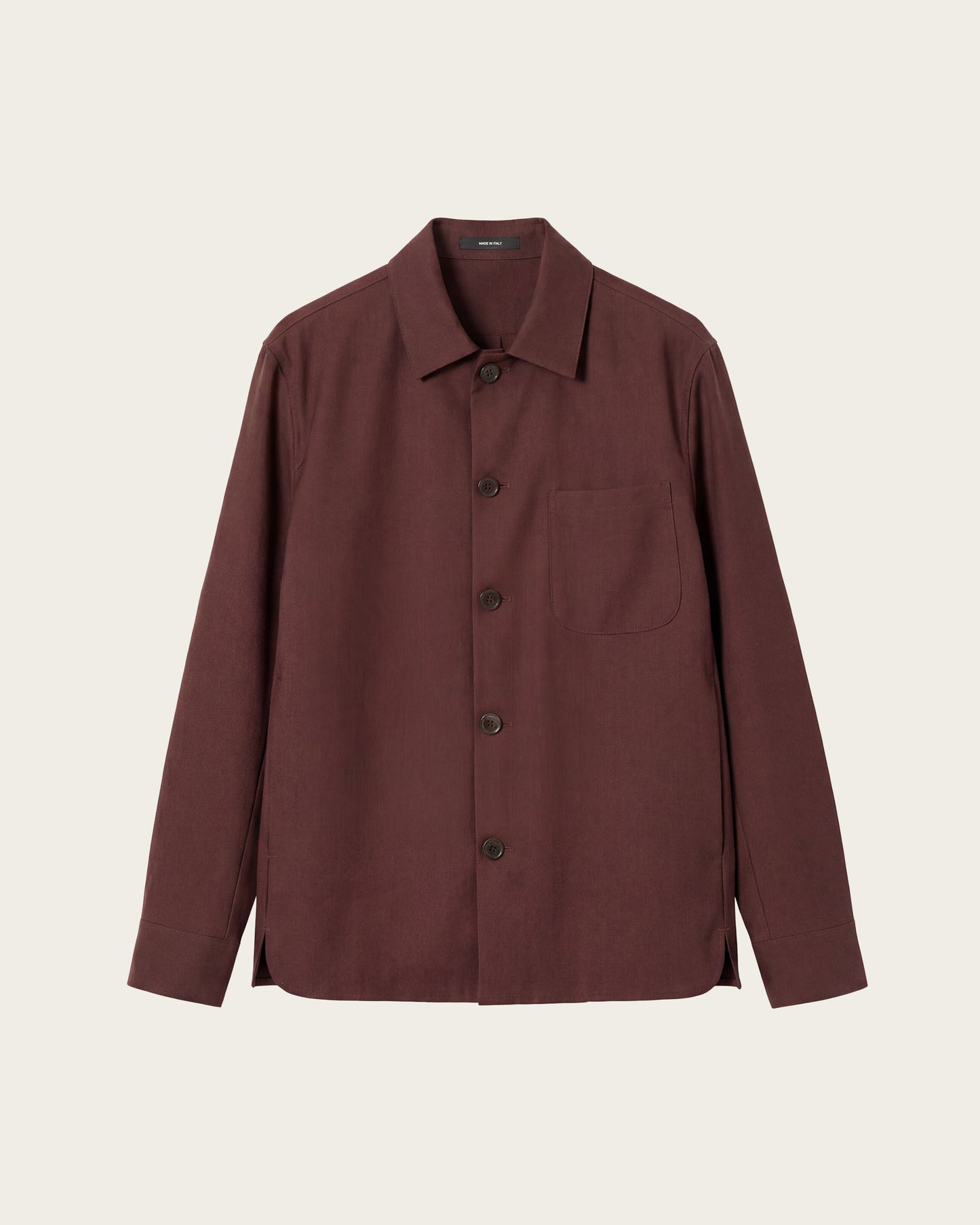 Tailored Overshirt Wine Red