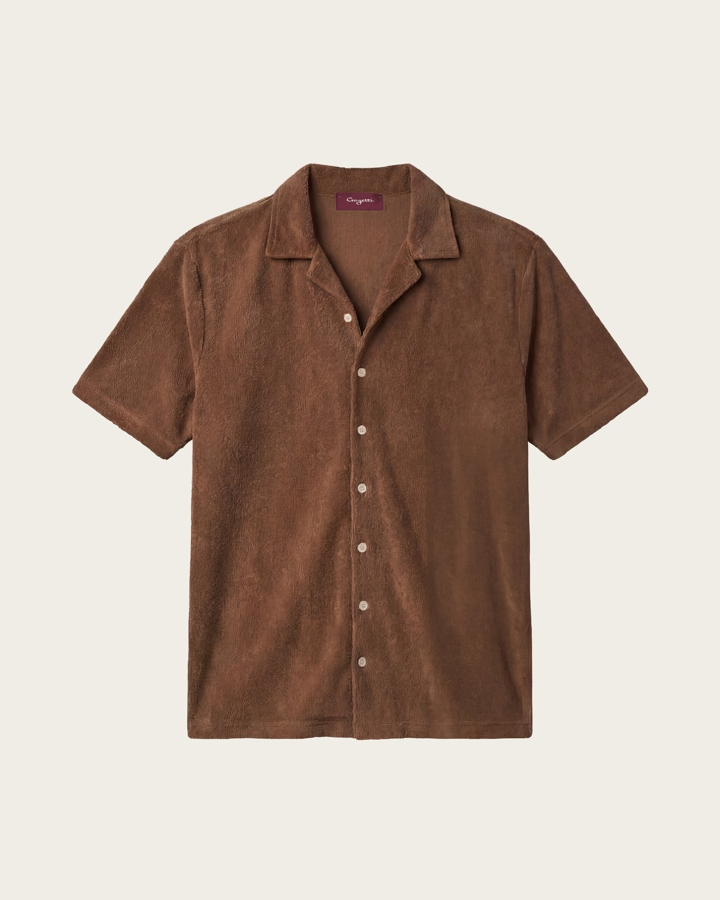 Terry Cloth Buttoned Shirt Autumn Brown