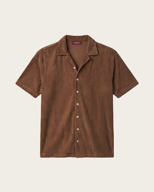 Terry Cloth Buttoned Shirt Autumn Brown