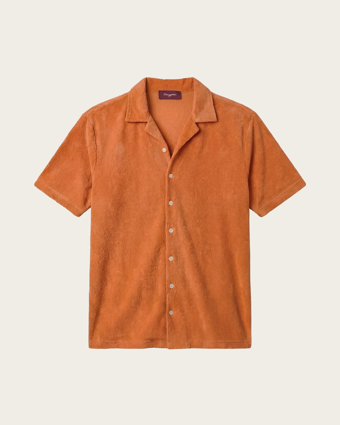 Terry Cloth Buttoned Shirt Burnt Orange