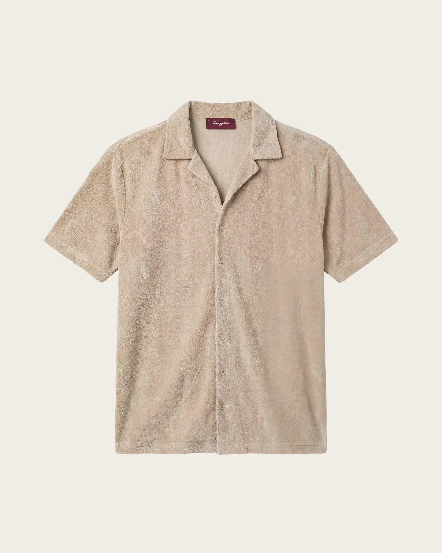 Terry Cloth Buttoned Shirt Pebble Grey
