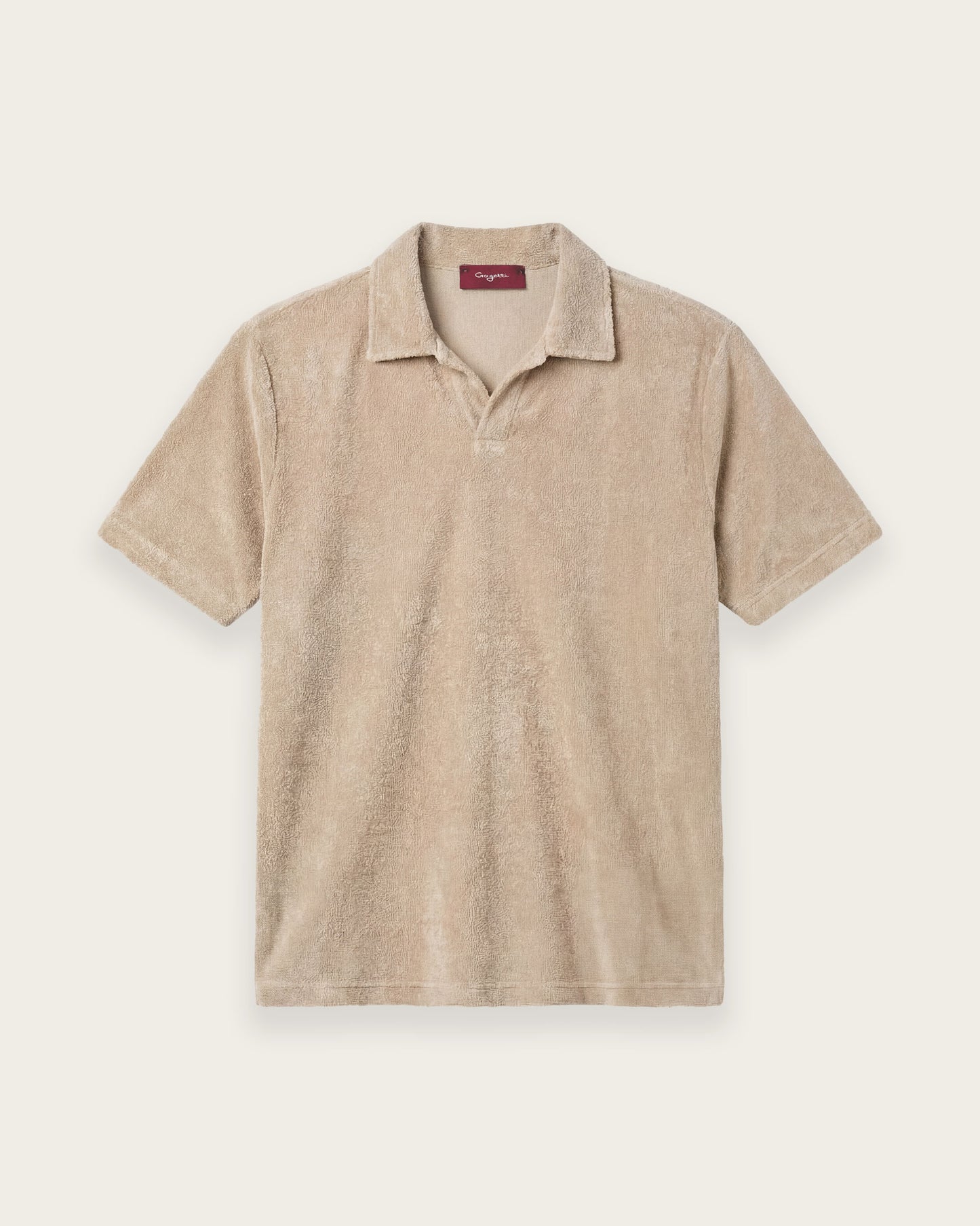 Terry Cloth Polo Shirt Pebble Grey
