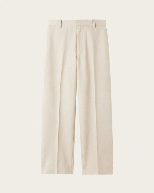 Wide Fit Tailored Trousers Vanilla Beige