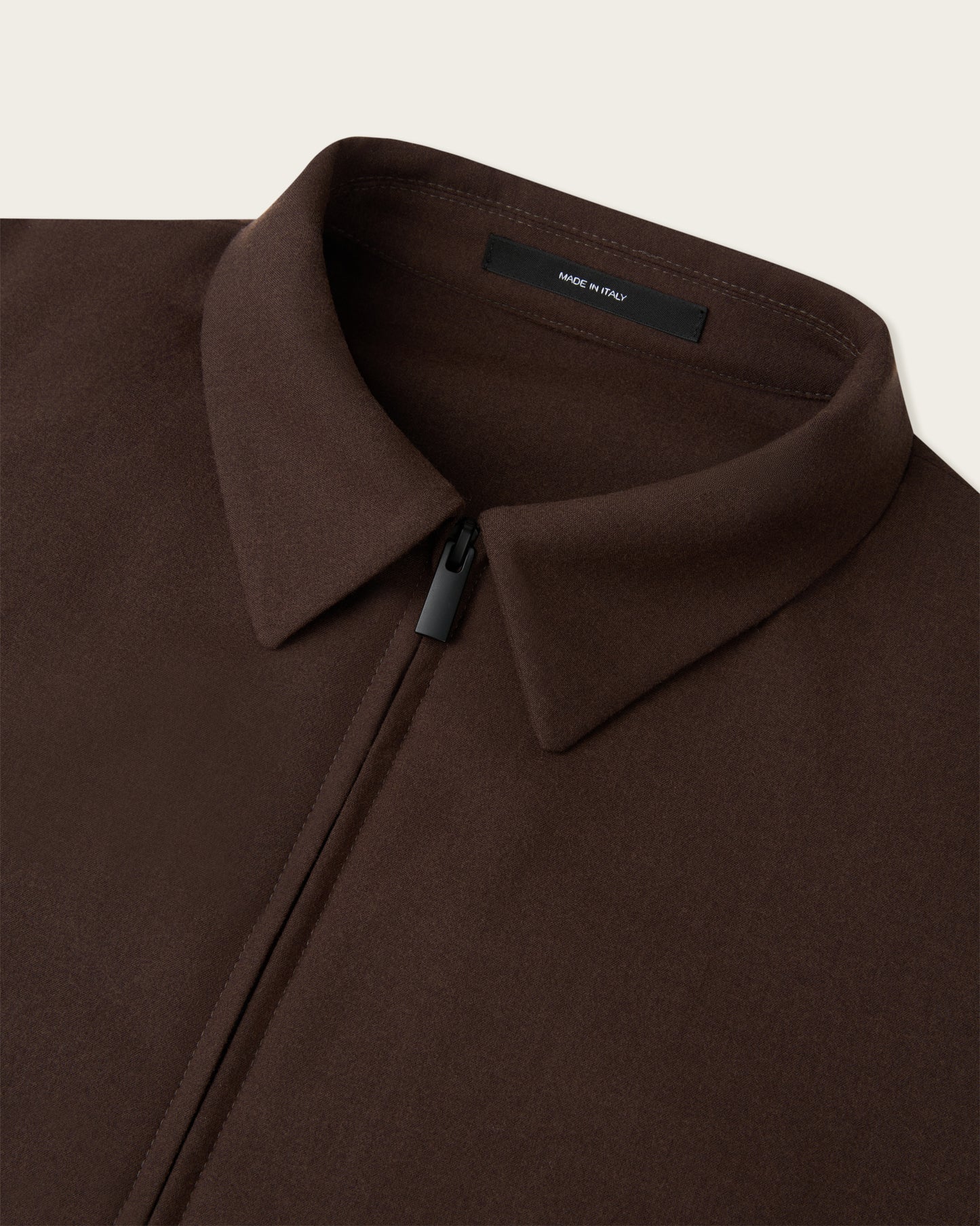 Zip Tailored Jacket Brown