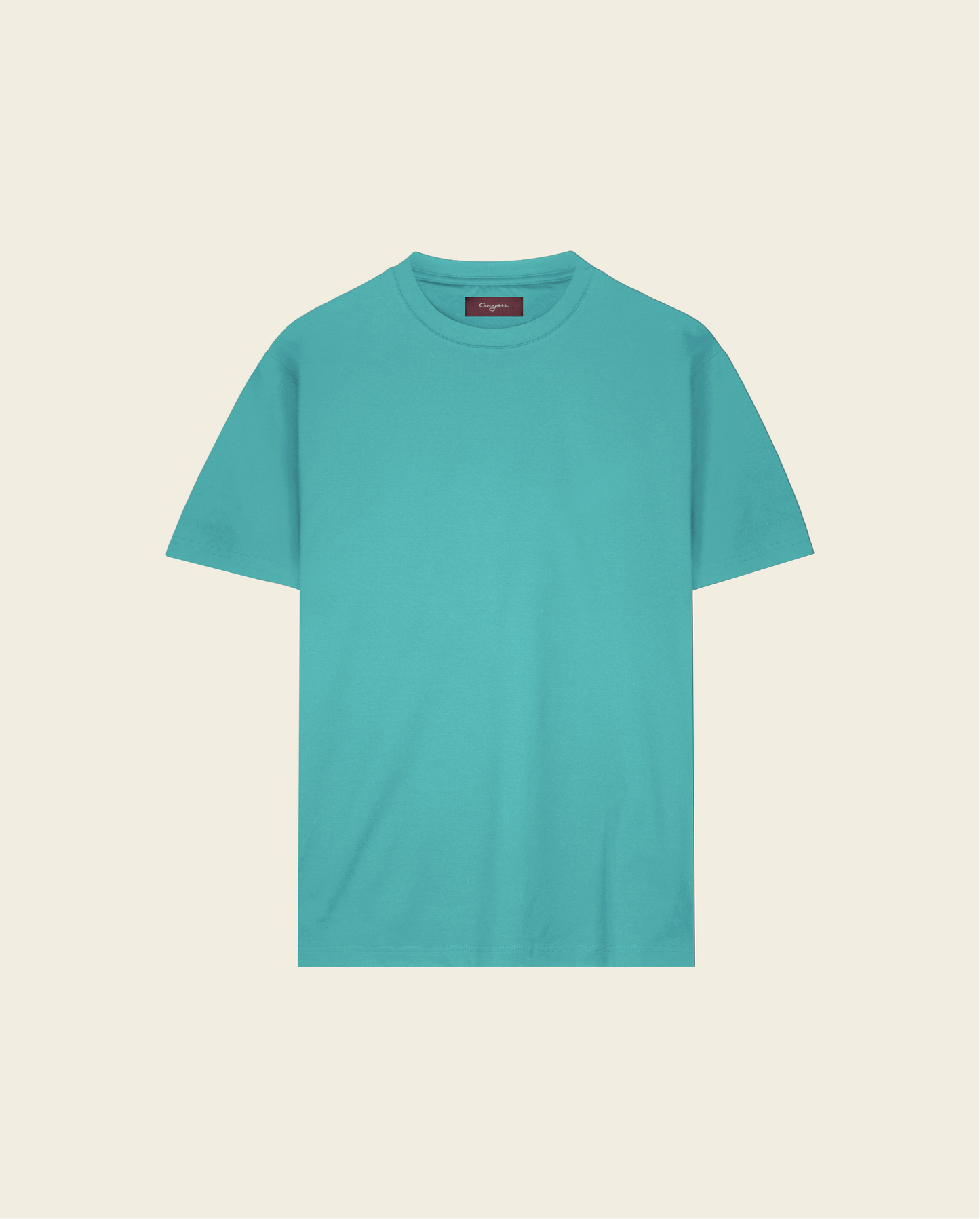 Mercerized Cotton T-shirt Turquoise